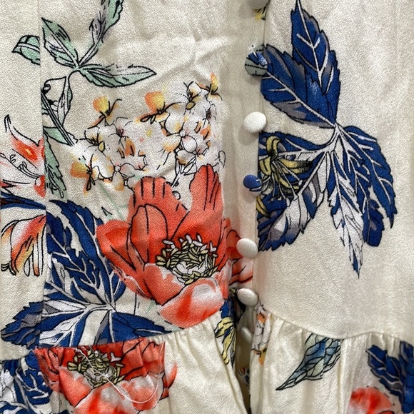 Minkpink Floral Button Front Halter Mini Dress M - Picture 4 of 9